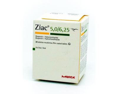 Ziac 5 mg/6.25 mg 30 tabletas