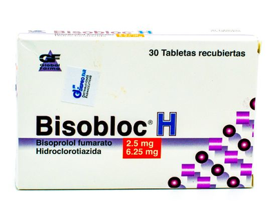 Bisobloc H 2.5mg/6.25mg 30 tabletas