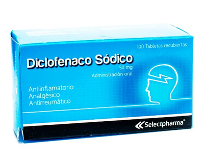 Diclofenaco Sodico 50 mg 1 tableta