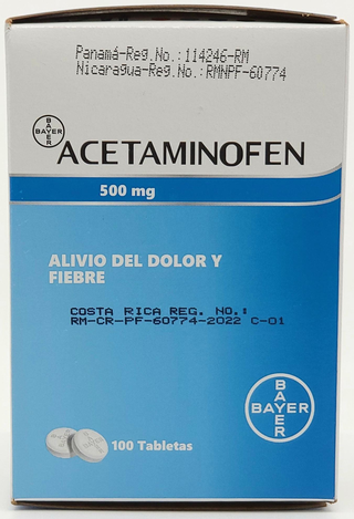 ACETAMINOFEN TABLETAS 500 MG