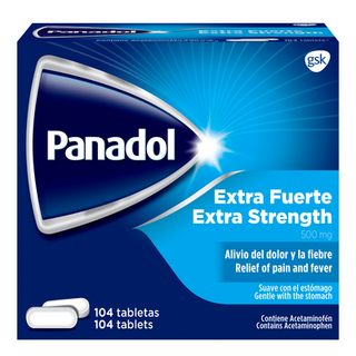 Panadol Extra Fuerte 500 mg, 52 sobres con 2 tabletas c/u
